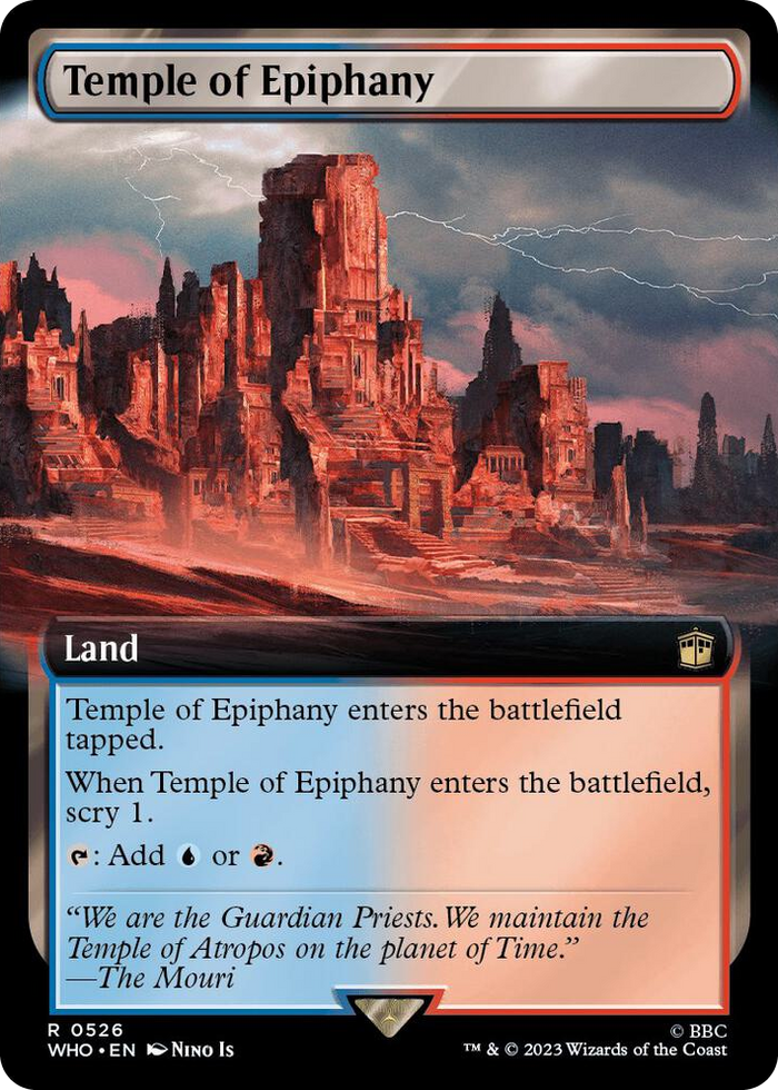 Temple of Epiphany (Extended Art) #526 R - Universes Beyond: Doctor Who Pokemon card