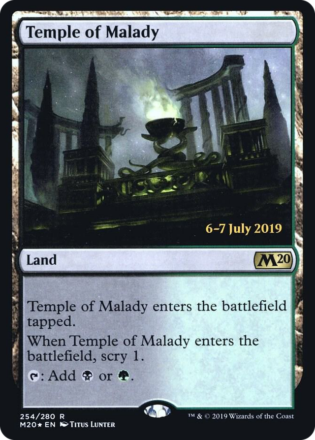 0254 Temple of Malady (M20) R Prerelease Cards