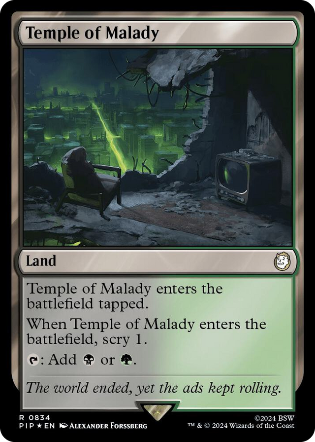 0834 Temple of Malady (Surge Foil) R Universes Beyond: Fallout
