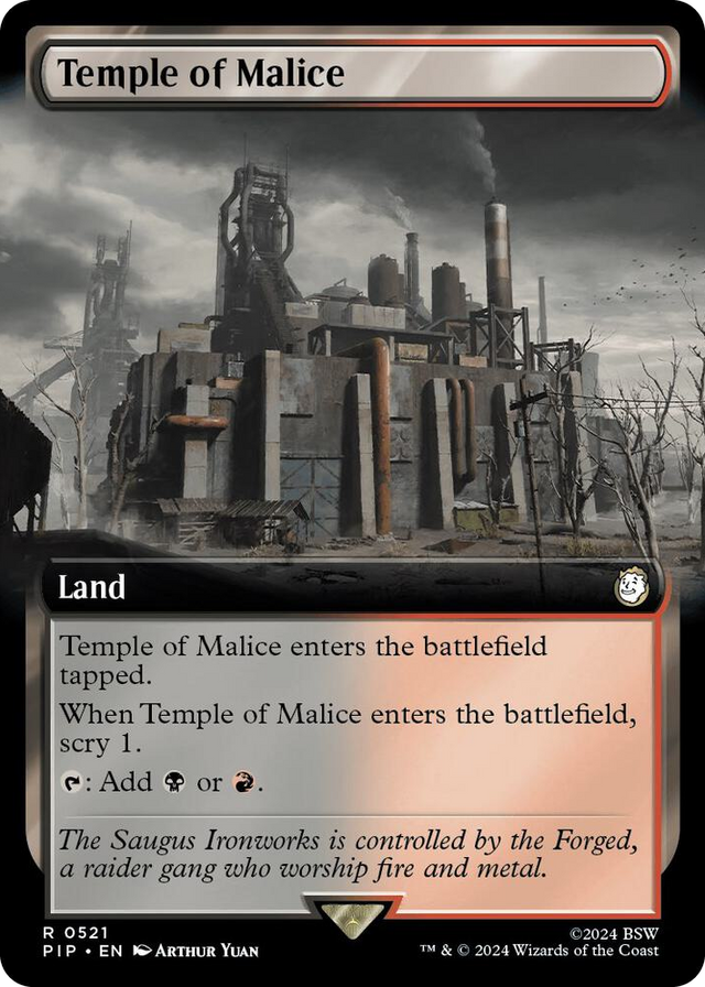 0521 Temple of Malice (Extended Art) R Universes Beyond: Fallout