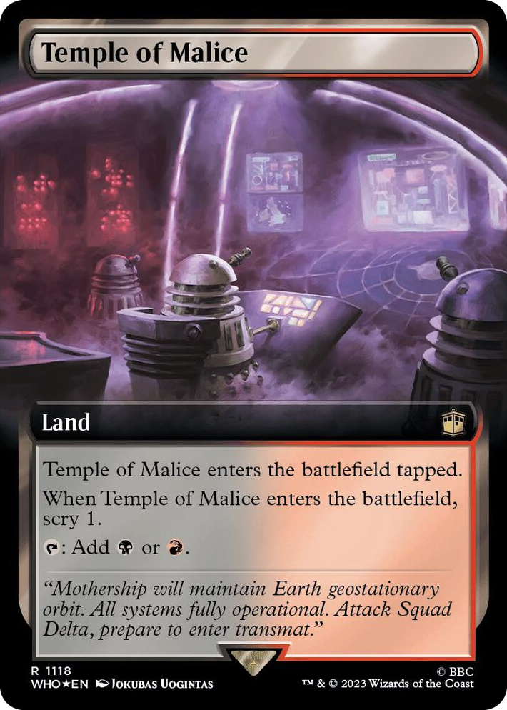 1118 Temple of Malice (Extended Art) (Surge Foil) R Universes Beyond: Doctor Who