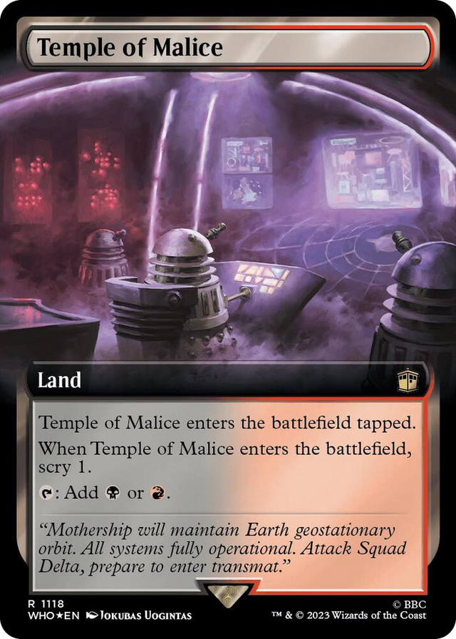 1118 Temple of Malice (Extended Art) (Surge Foil) R Universes Beyond: Doctor Who