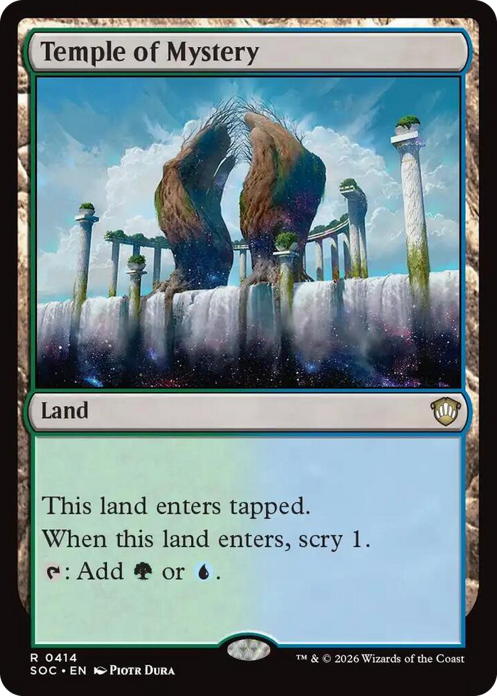 Temple of Mystery #414 R - Commander: Secrets of Strixhaven Pokemon card
