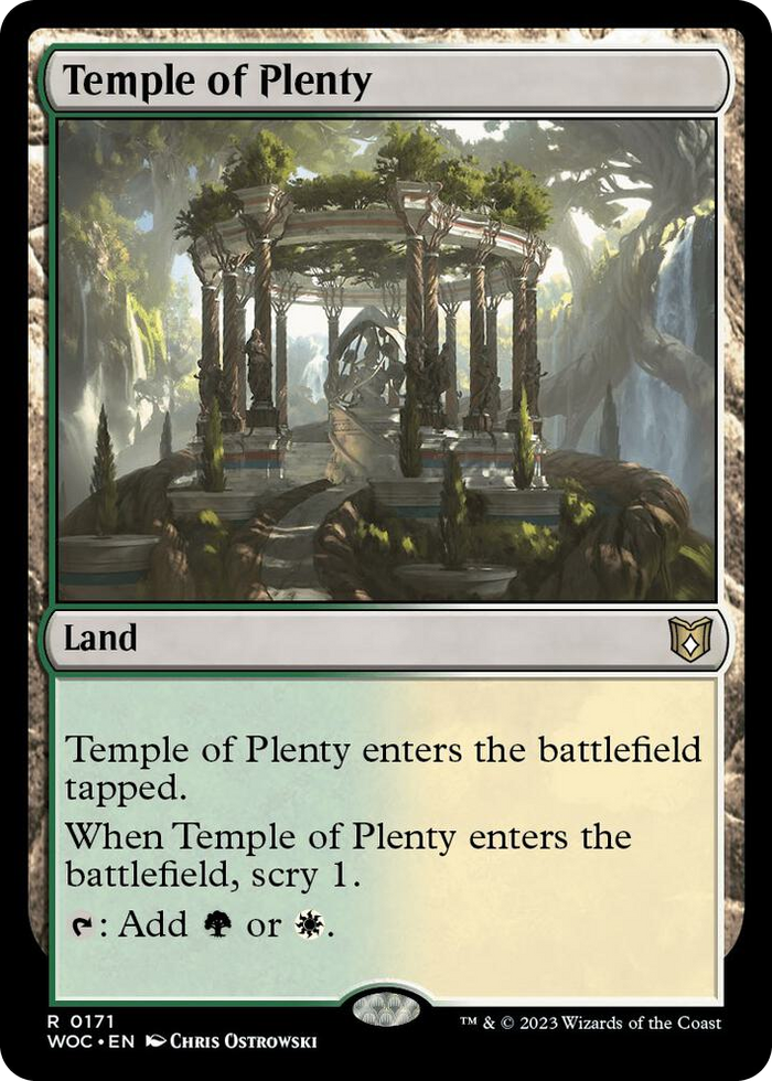Temple of Plenty #171 R - Commander: Wilds of Eldraine Pokemon card