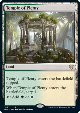 0185 Temple of Plenty R Commander: Innistrad: Midnight Hunt