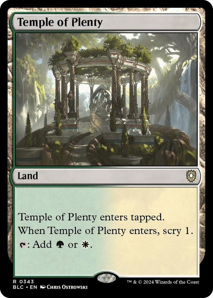0343 Temple of Plenty R Commander: Bloomburrow