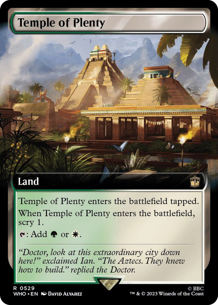 Temple of Plenty (Extended Art) #529 R - Universes Beyond: Doctor Who Pokemon card