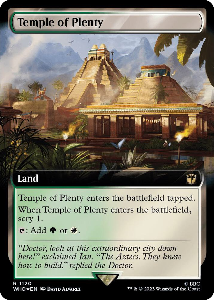 1120 Temple of Plenty (Extended Art) (Surge Foil) R Universes Beyond: Doctor Who