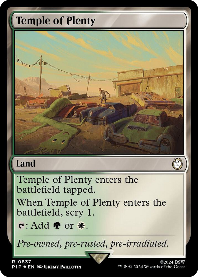 0837 Temple of Plenty (Surge Foil) R Universes Beyond: Fallout