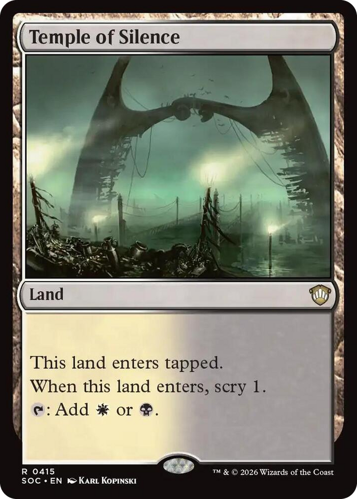 Temple of Silence #415 R - Commander: Secrets of Strixhaven Pokemon card