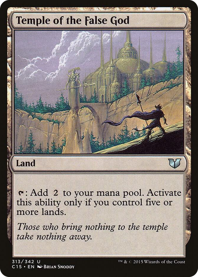 Temple of the False God #313 U - Commander 2015 Pokemon card