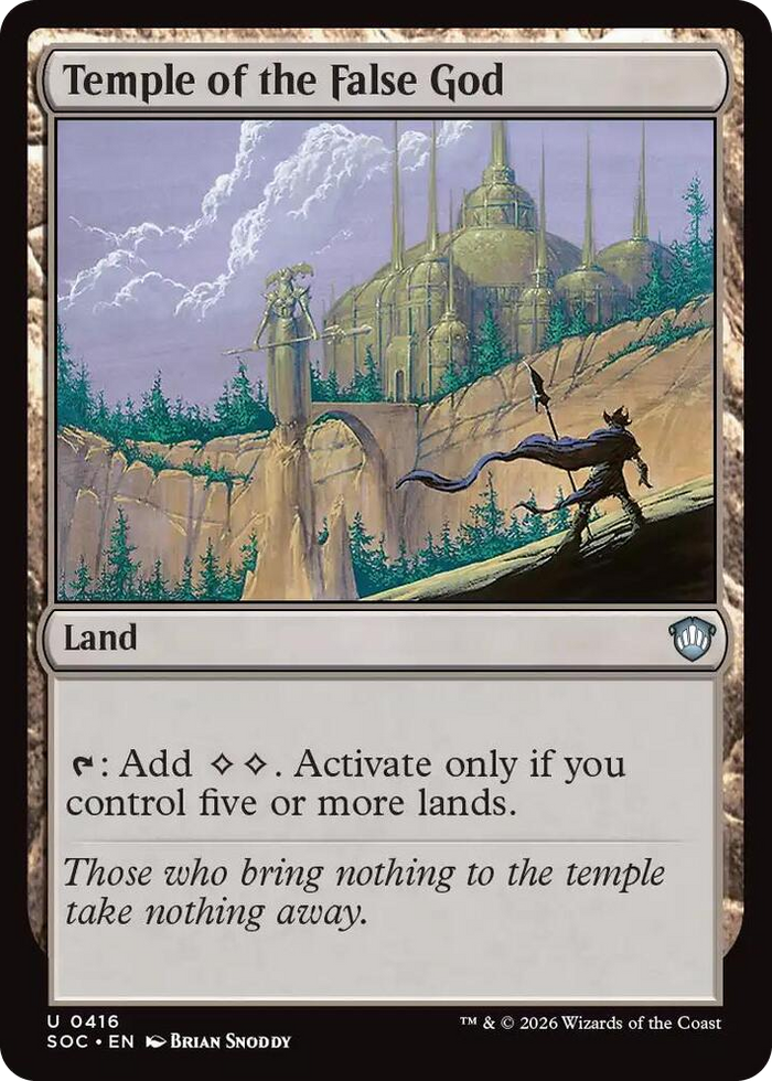 Temple of the False God #416 U - Commander: Secrets of Strixhaven Pokemon card