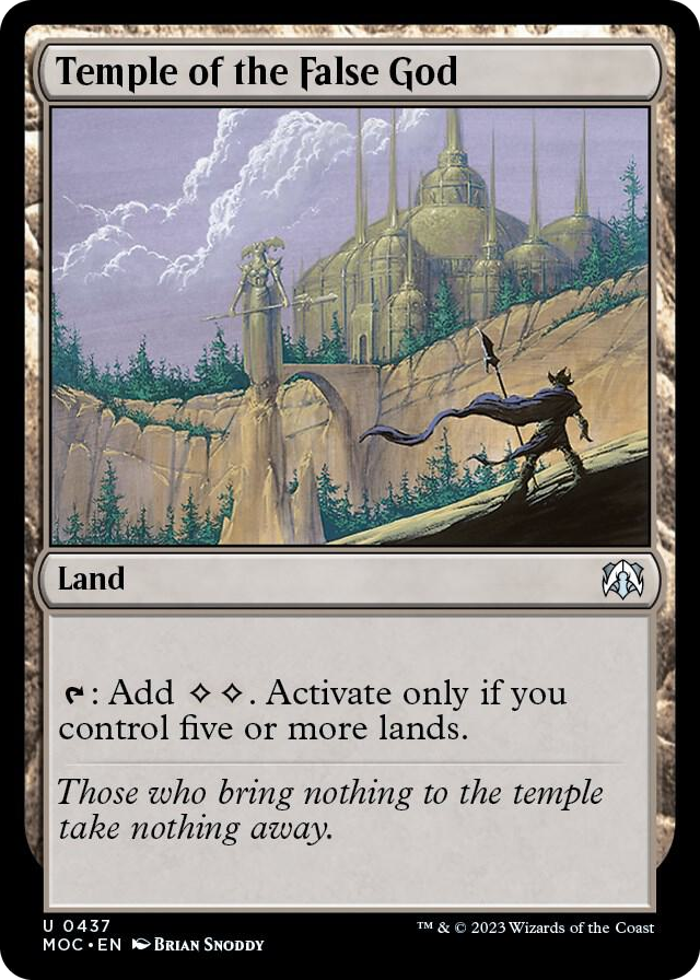 Temple of the False God #437 U - Commander: March of the Machine Pokemon card