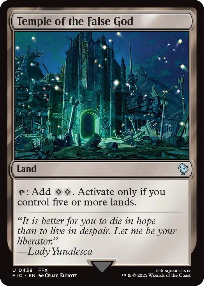 Temple of the False God (Surge Foil) #438 U - Commander: FINAL FANTASY Pokemon card