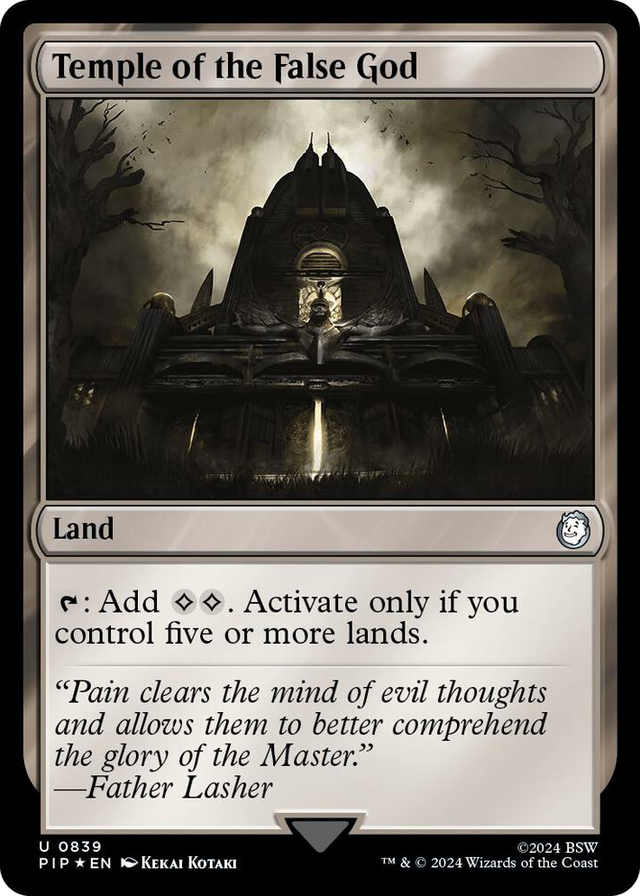 0839 Temple of the False God (Surge Foil) U Universes Beyond: Fallout