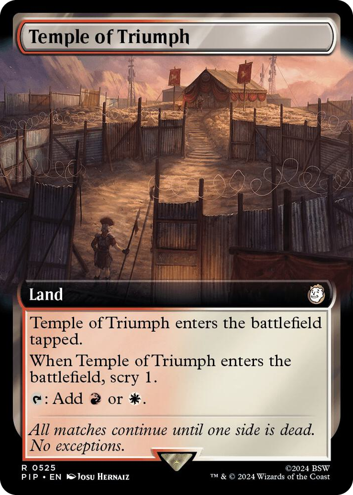 0525 Temple of Triumph (Extended Art) R Universes Beyond: Fallout
