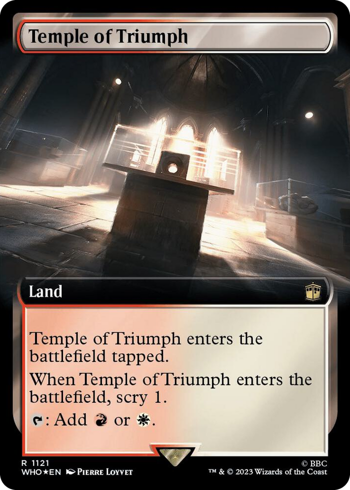 Temple of Triumph (Extended Art) (Surge Foil) #1121 R - Universes Beyond: Doctor Who Pokemon card