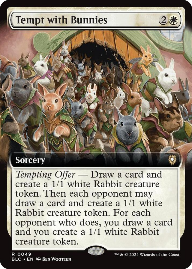 0049 Tempt with Bunnies (Extended Art) R Commander: Bloomburrow