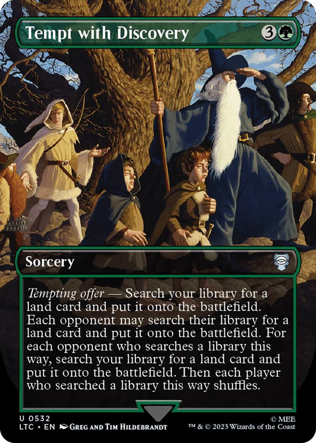0532 Tempt with Discovery (Borderless) U Commander: The Lord of the Rings: Tales of Middle-earth