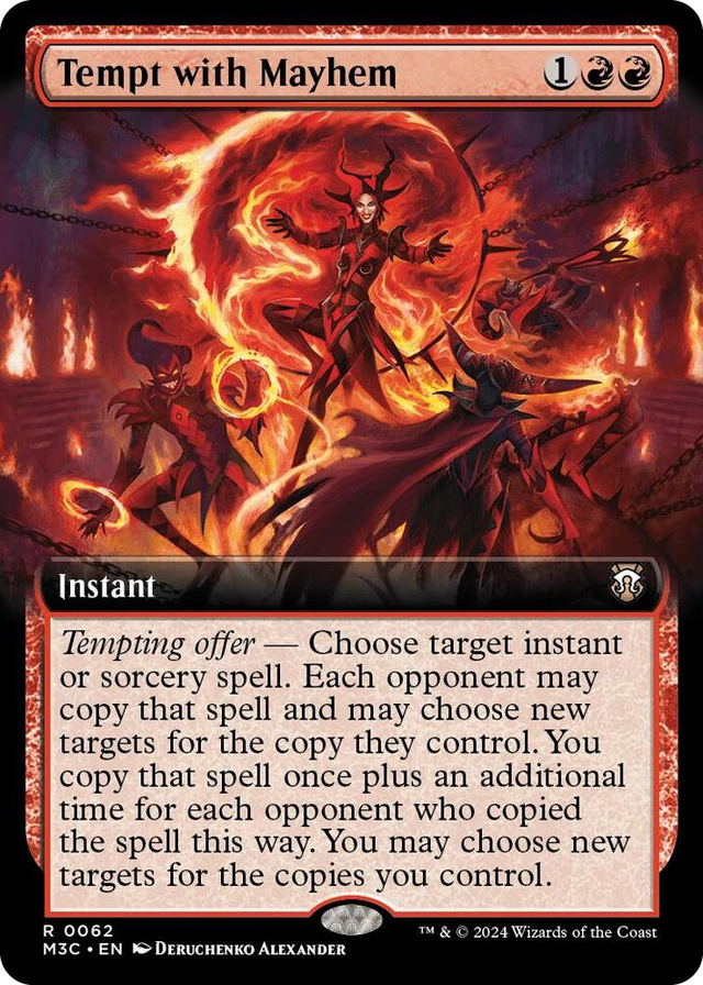 0062 Tempt with Mayhem (Extended Art) (Ripple Foil) R Commander: Modern Horizons 3