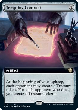 0405 Tempting Contract (Extended Art) R Commander 2021