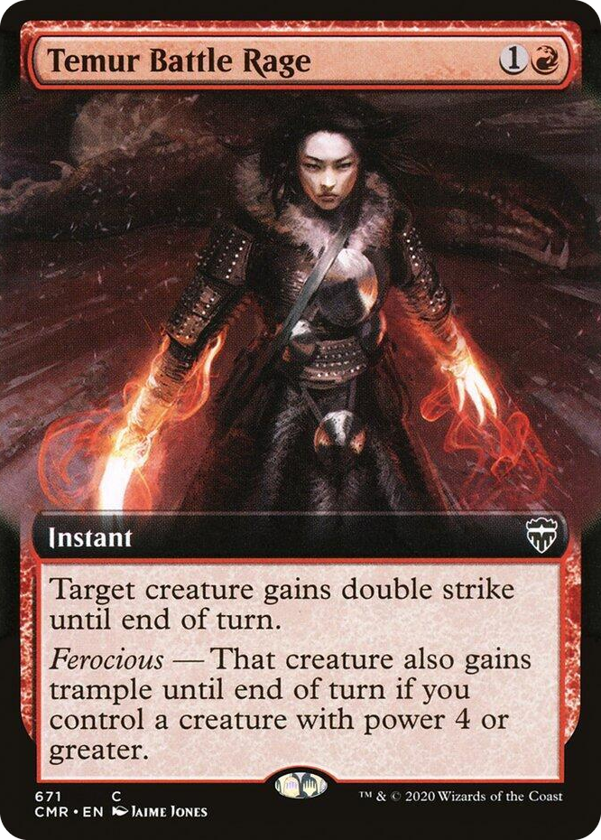 0671 Temur Battle Rage (Extended Art) C Commander Legends