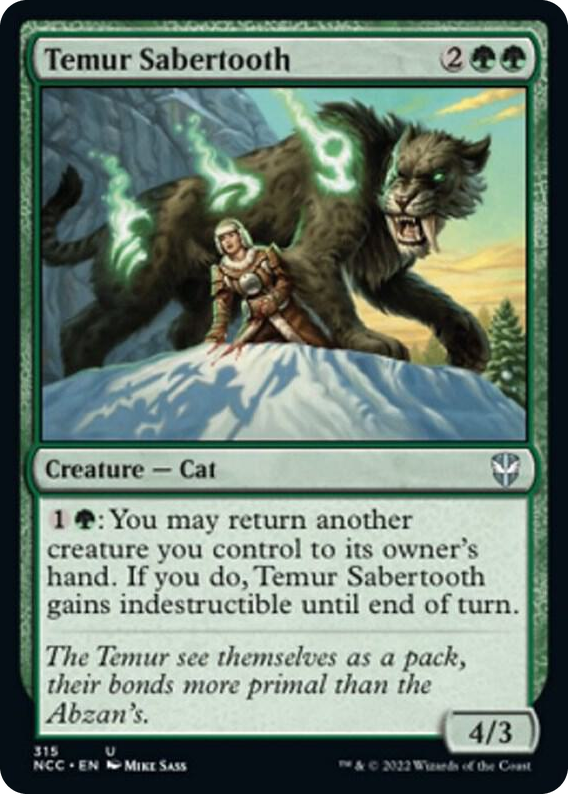 0315 Temur Sabertooth U Commander: Streets of New Capenna
