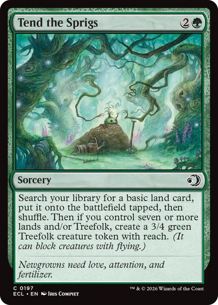 Tend the Sprigs #197 C - Lorwyn Eclipsed Pokemon card