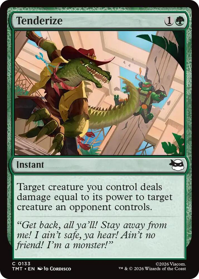 Tenderize #133 C - Teenage Mutant Ninja Turtles Pokemon card