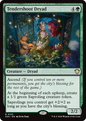 0125 Tendershoot Dryad R Commander: Secrets of Strixhaven