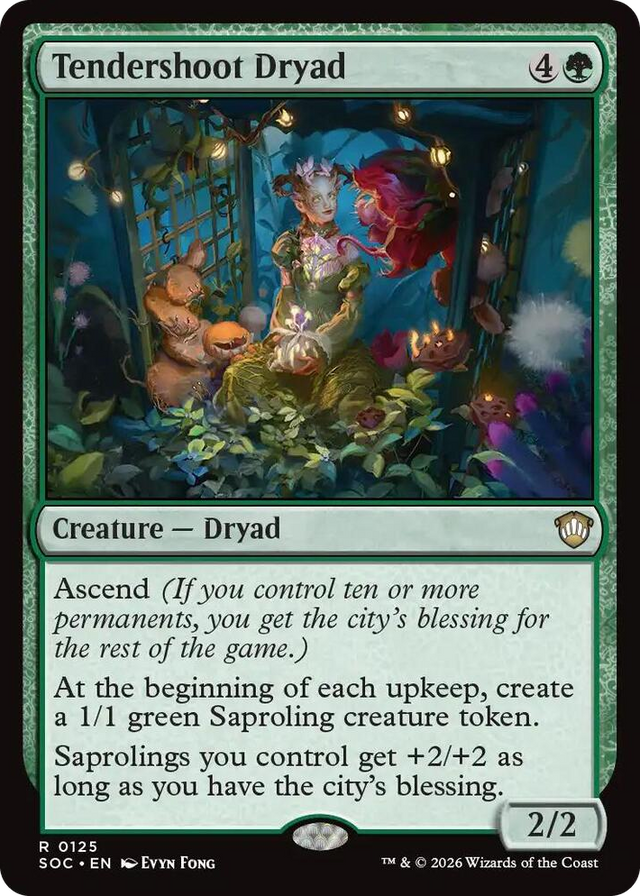 0125 Tendershoot Dryad R Commander: Secrets of Strixhaven