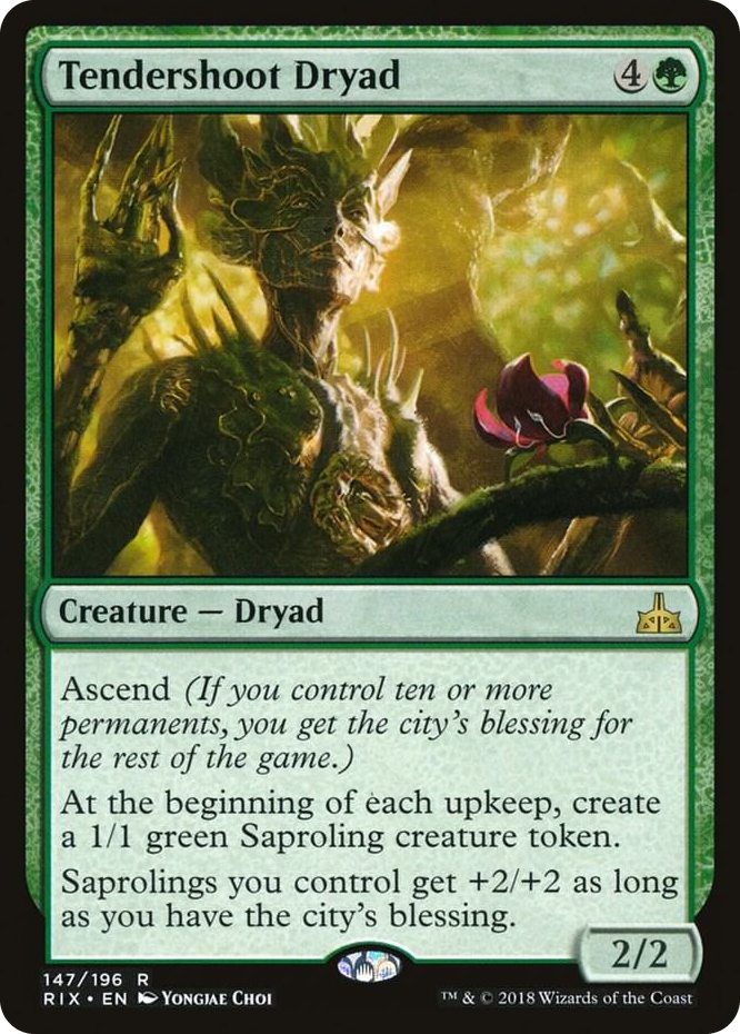 0147 Tendershoot Dryad R Rivals of Ixalan