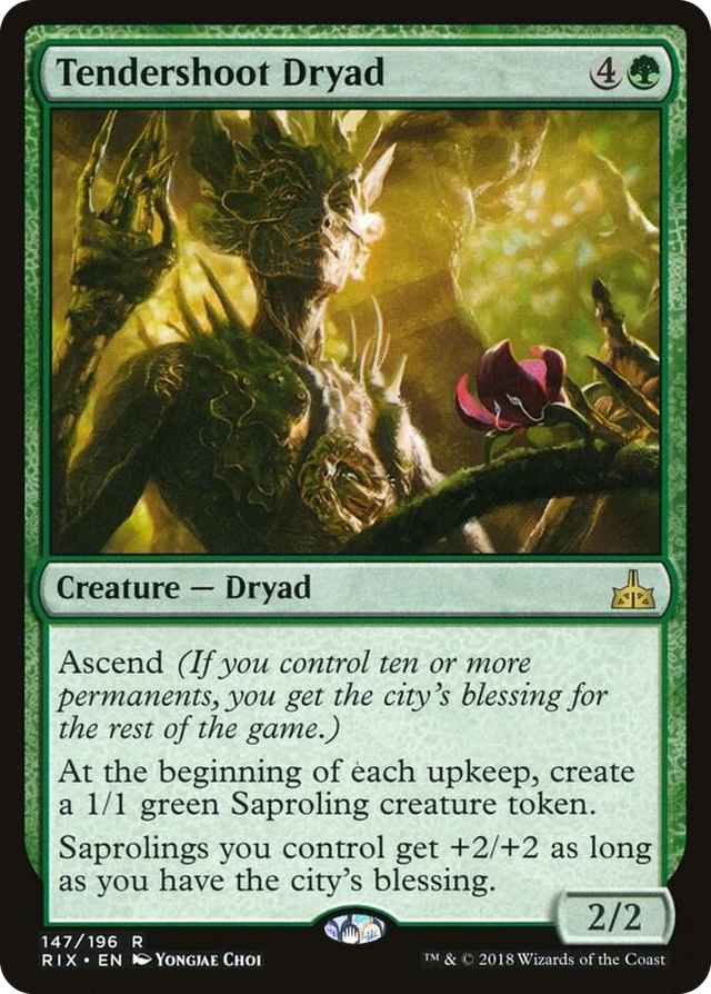 0147 Tendershoot Dryad R Rivals of Ixalan