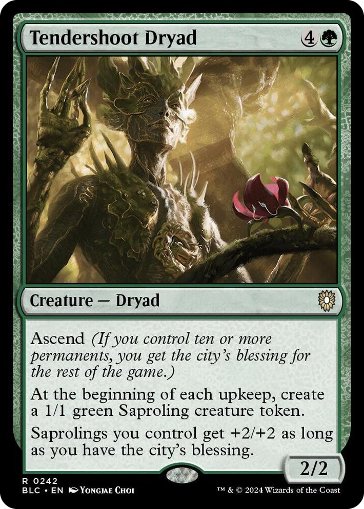 0242 Tendershoot Dryad R Commander: Bloomburrow