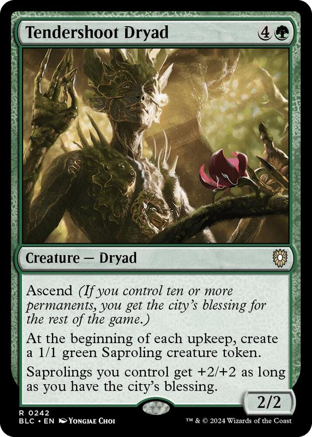 0242 Tendershoot Dryad R Commander: Bloomburrow