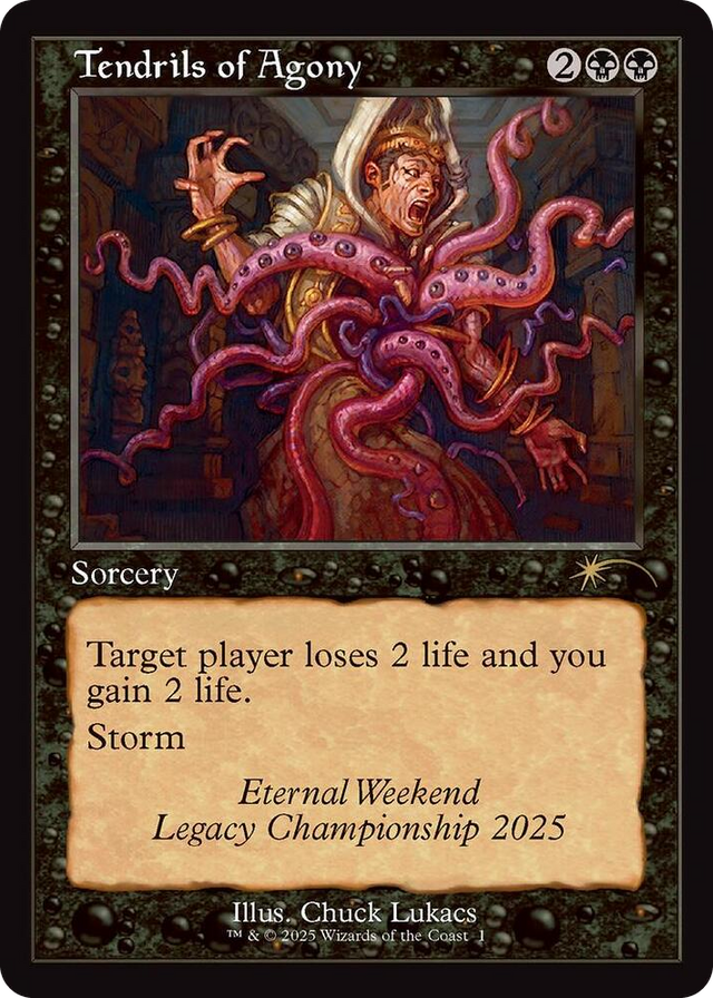 0001 Tendrils of Agony (Retro Frame) (Eternal Weekend 2025 Promo) P Unique and Miscellaneous Promos