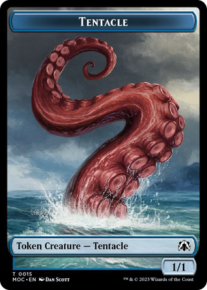 0015 Tentacle // Human Double-sided Token T Commander: March of the Machine
