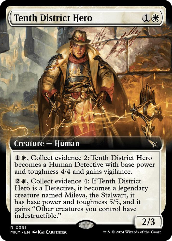 Tenth District Hero (Extended Art) #391 R - Murders at Karlov Manor Pokemon card