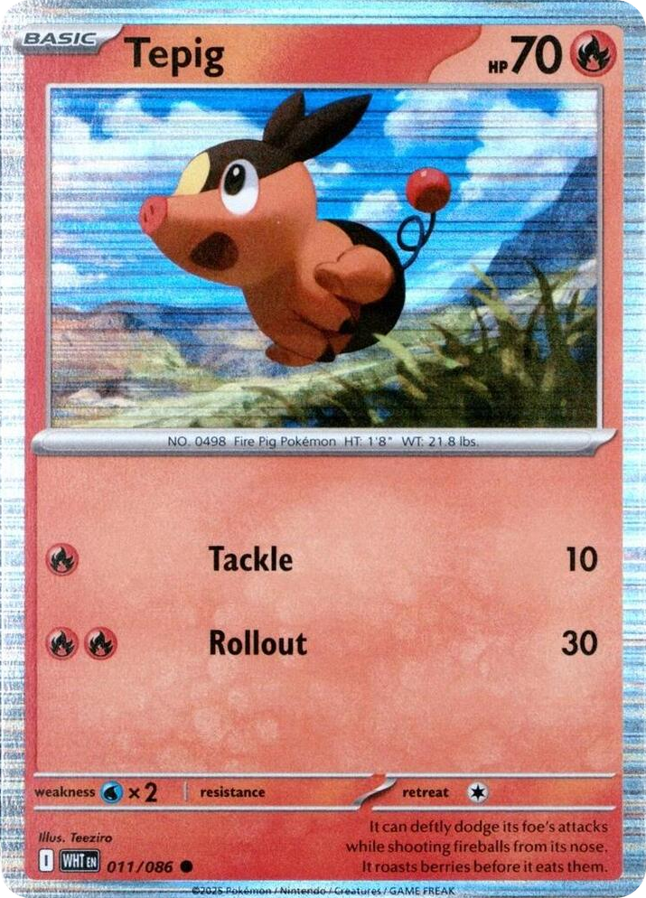 0011 Tepig - 011/086 (Unova Poster Collection) Common Miscellaneous Cards & Products