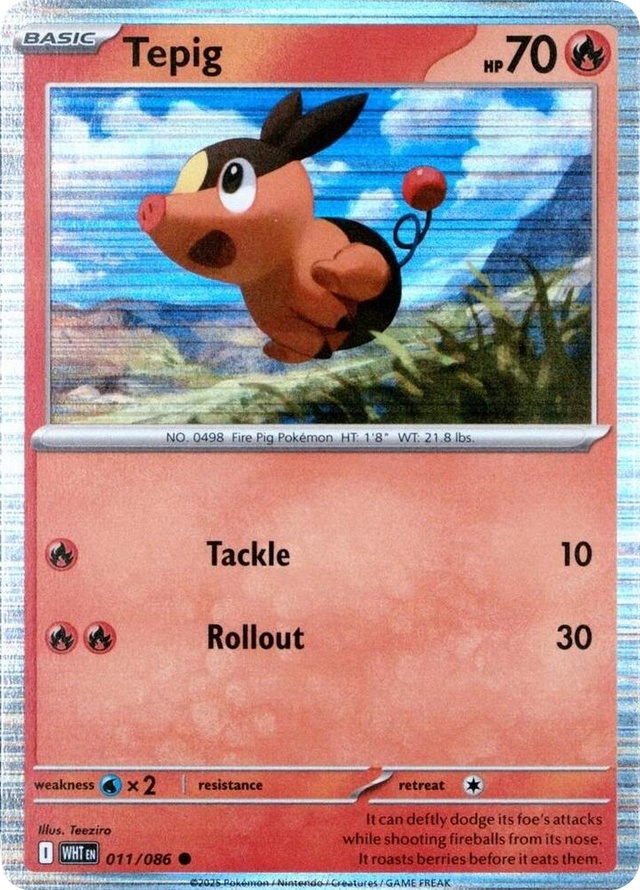 0011 Tepig - 011/086 (Unova Poster Collection) Common Miscellaneous Cards & Products
