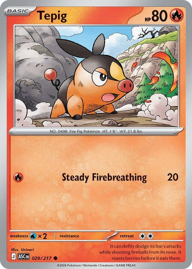 0029 Tepig Common Ascended Heroes
