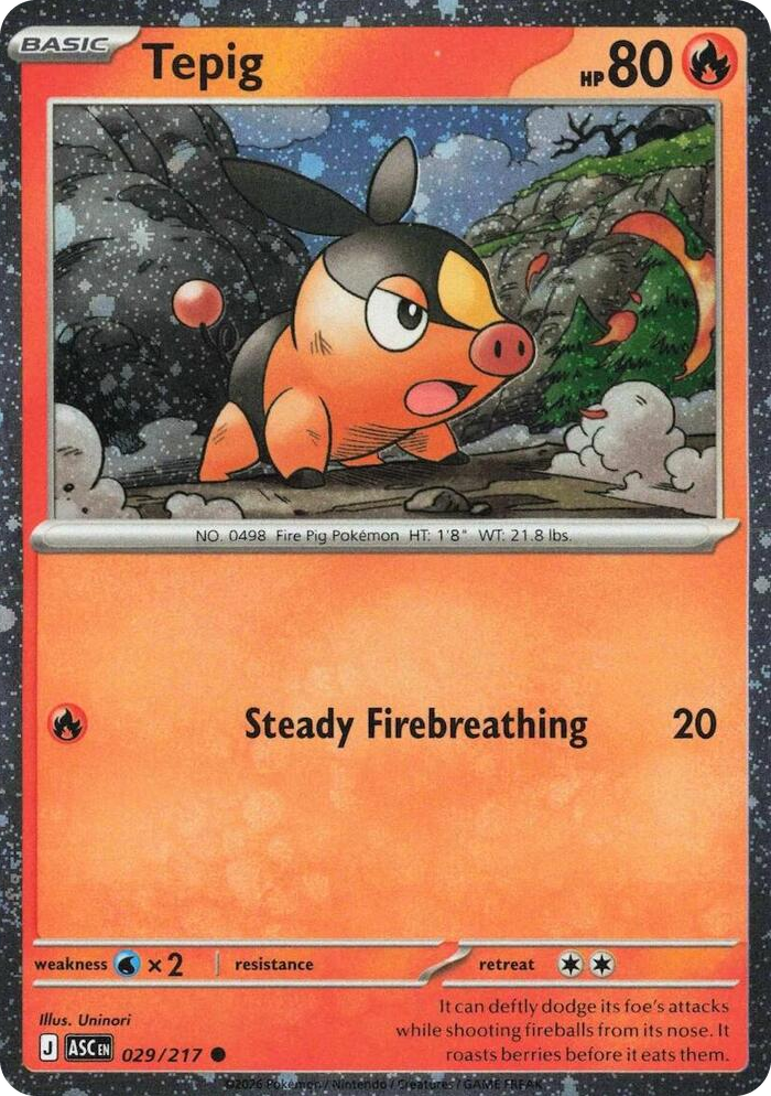 0029 Tepig - 029/217 (Cosmos Holo) Common Miscellaneous Cards & Products