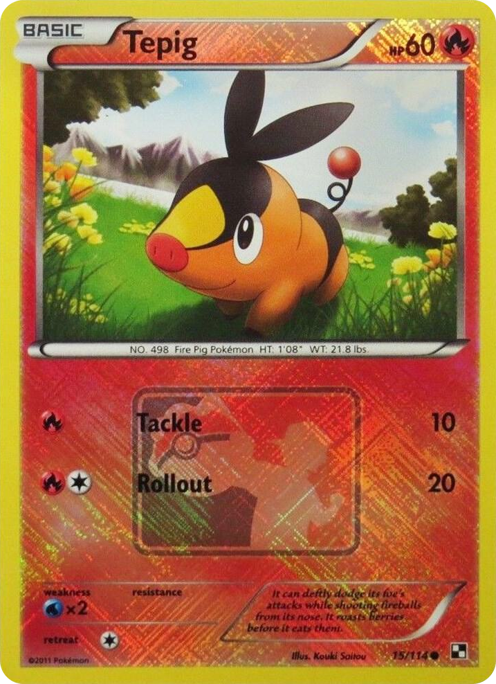 0015 Tepig - 15/114 (League Promo) Promo League & Championship Cards