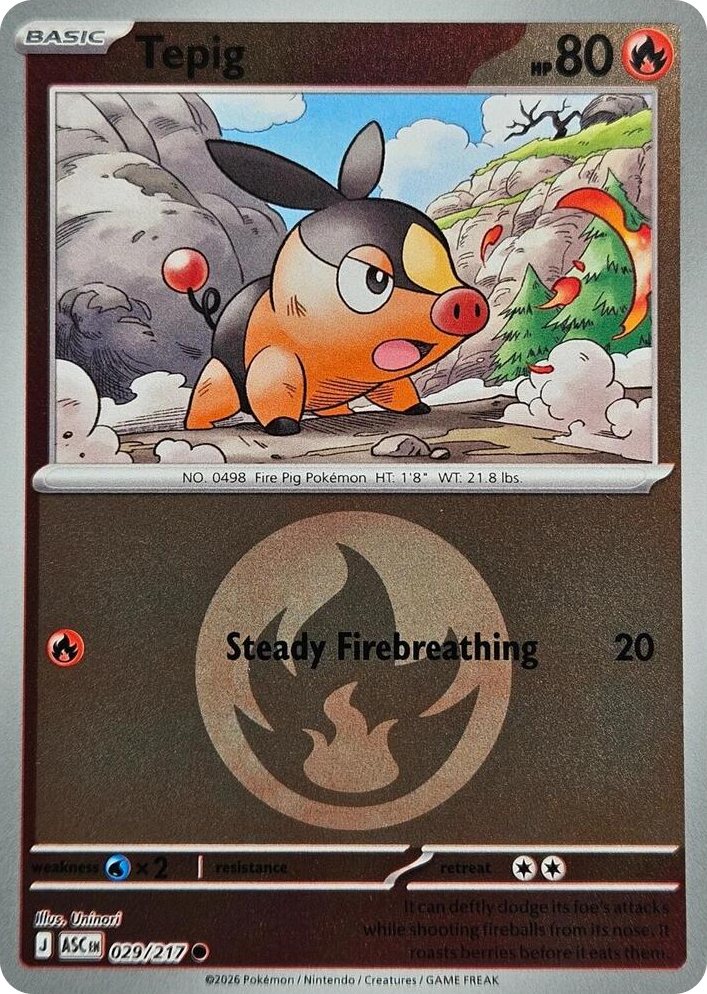 0029 Tepig (Energy Symbol Pattern) Common Ascended Heroes