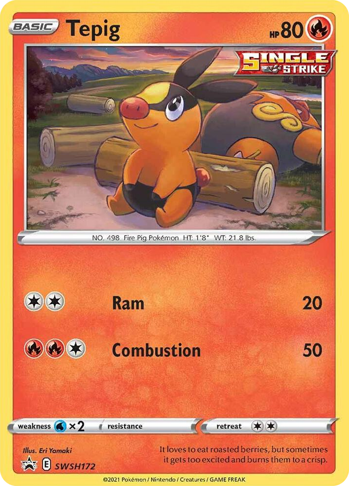 0172 Tepig - SWSH172 Promo Sword & Shield Promo Cards