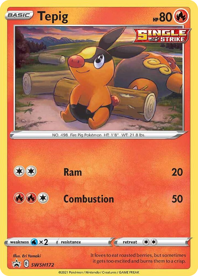 0172 Tepig - SWSH172 Promo Sword & Shield Promo Cards