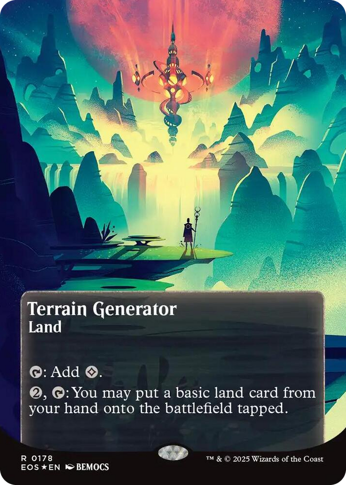 Terrain Generator (0178) (Borderless) (Galaxy Foil) #178 R - Edge of Eternities: Stellar Sights Pokemon card