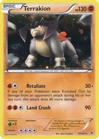 0073 Terrakion - 73/101 (Cosmos Holo) Promo Blister Exclusives