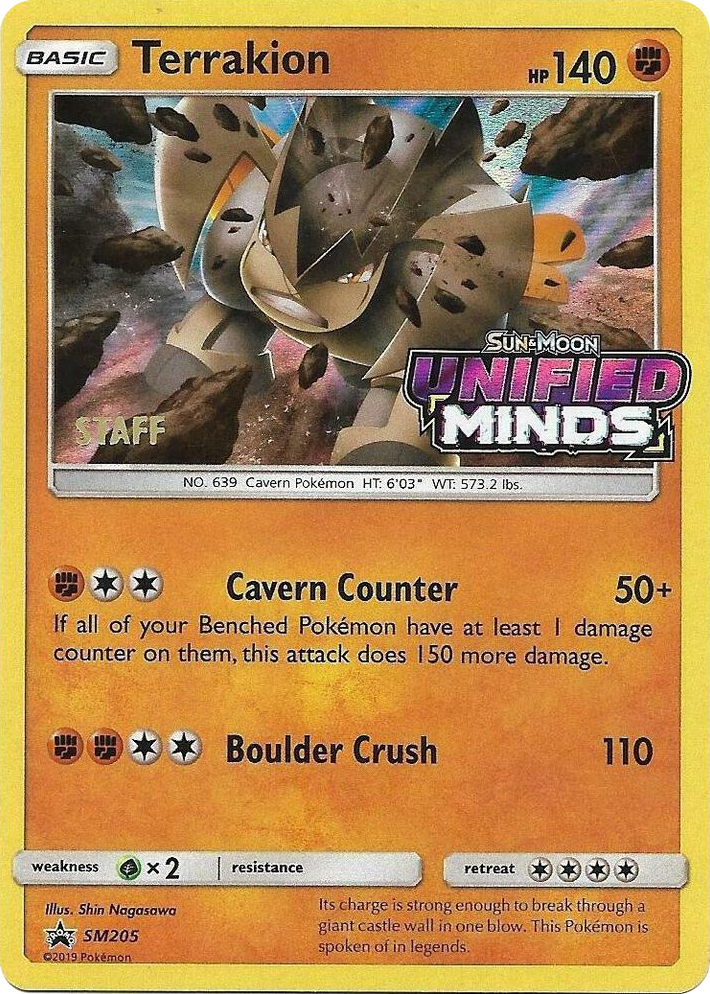 SM205 Terrakion - SM205 (Prerelease) [Staff] Promo SM Promos