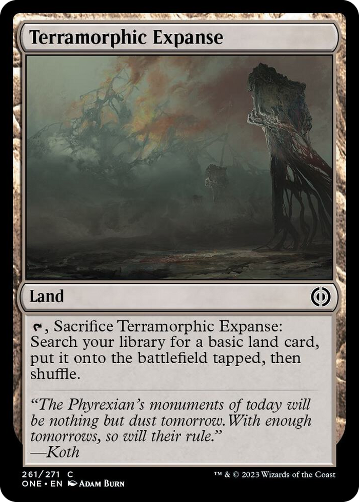 Terramorphic Expanse #261 C - Phyrexia: All Will Be One Pokemon card